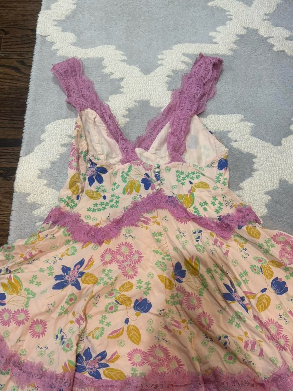 UO Tiffany Lace Trim Mini Dress - Picture 3 of 6
